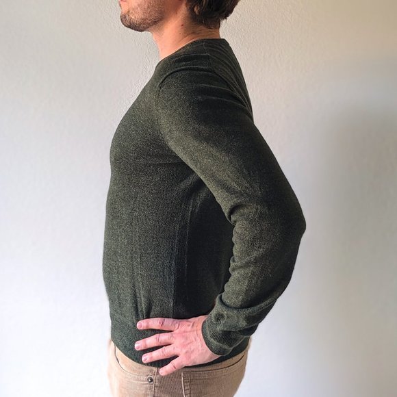 Faherty - Sconset Crew Sweater - Spruce Heather - Small - Picture 3 of 16
